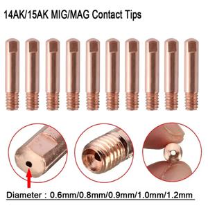 2/10/20PCS MB15AK MIG 용접 토치 접촉 팁 홀더 25x6mm MB-15AK 노즐 M6 토치 파워 노즐 용접 도구 액세서리