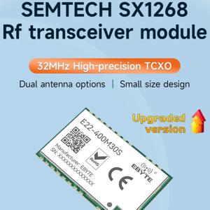 10개/묶음 433MHz SX1268 LoRa 무선 RF 트랜시버 모듈 CDSENET E22-400M30S 30dBm 고정밀 TCXO SMD 스탬프 홀