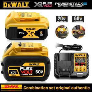 DeWALT 100% 오리지널 배터리 20V/60V 6Ah 9Ah MAX FlexVolt for DCB606 DCB205 DCB206 DCB209 DCB182 배터리가 포함된 전동 공구