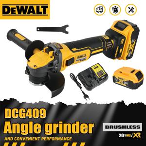 DEWALT 앵글 그라인더 DCG409, 20V 브러시리스 무선 전동 공구, 절단기, 125mm 충전식 휴대용 광택기