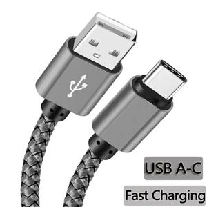 나일론 데이터 케이블 고속 충전기 USB A to Type C 충전 케이블 (화웨이, 삼성, 안드로이드 폰용) TypeC 충전 장치 1M 2M 3M