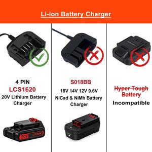 블랙앤데커 14.4V 18V 20V 리튬 배터리용 LCS1620 리튬 배터리- LBXR20/LBXR20-OPE/LB20 EU 플러그 지원