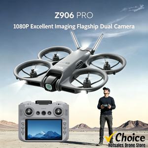 신형 Z906 미니 FPV 드론 대형 화면 리모컨 전자식 조절 4K 카메라 3면 장애물 회피 광학 흐름 판매용 착륙 패드만 포함