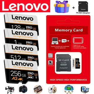 레노버 상업용 마이크로 TF SD 메모리 카드 TF 카드 SD 카드 256GB 64GB 128GB 1TB 내구성 강화 4K 지원 (대시캠/닌텐도 스위치용)