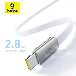 베이스어스 240W 울트라슬림 USB C 케이블 아이폰 17 16 15 플러스 프로 맥스 5A PD 3.0 고속 충전 케이블 삼성, 샤오미용