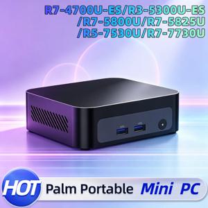 게이밍 팜 미니 PC AMD 라이젠 3 5300U 라이젠 7 4700U ES 2xM.2 슬롯 2xDDR4 휴대용 오피스 데스크탑 윈도우 11 WiFi6 프로 유닛
