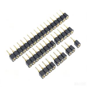 5-20개 2.54MM 피치 단일 행 암형 직선 니들 원형 홀 핀 헤더 구리 풋 1*2p 3p 4p 5p 6p 8p 10p 40핀 커넥터