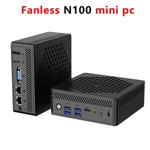 SZBOX AC 8-N 팬리스 N 200 미니 PC 알더레이크 N 100 윈도우 11 프로 DDR 4 16GB 램 256GB NVMe SSD 4K Wi-Fi 6 BT 5.2