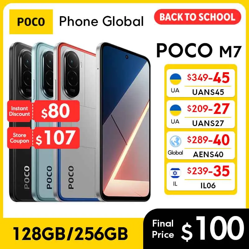 글로벌 버전 포코 M7 휴대폰 스냅드래곤 685 스마트폰 6.9인치 도트 디스플레이 50MP 카메라 7000mAh 배터리 33W 고속 충전 NFC