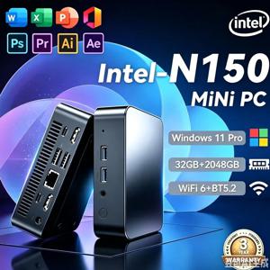 미니 PC 인텔 N150 윈도우 11 프로 휴대용 게이밍 PC 16GB 32GB RAM 1TB 2TB SSD 미니 PC 컴퓨터 오피스 게이머 Wifi6 BT5.2 데스크탑