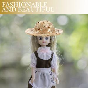 10개 미니 밀짚모자, 가벼운 천연 소재, 컴팩트한 디자인, 창의적인 공예 DIY용 작은 카우보이 모자, 수공예용