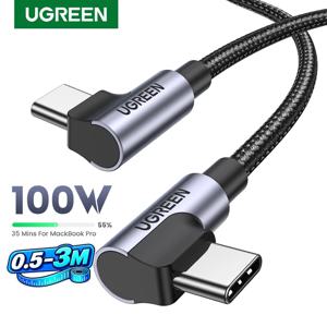 유그린 90도 USB-C 케이블 PD100W/60W 타입-C 게이밍 직각 충전 케이블 5A/3A 아이폰 17/16 삼성 맥북용 0.5-3M