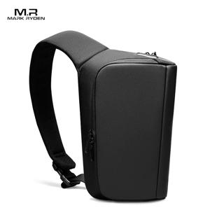 프리미엄 블랙 방수 CrossBag 성격 패션 남자 마그네틱 메신저 가방 경량 미니멀리스트 슬링 숄더 백