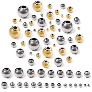 2-10mm 보석에 대 한 고품질 스테인레스 스틸 구슬 느슨한 스페이서 비즈 만들기 DIY 팔찌 목걸이 팔찌 도매