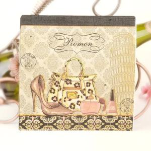 20pcs 인쇄 냅킨 신발 가방 향수 조합 패턴 고급 웨딩 Placemats 종이 컵 꽃 입 천으로 종이