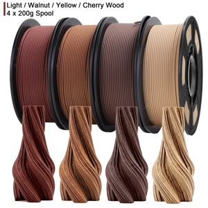 200g 우드 PLA 필라멘트 1.75mm ±0.03mm FDM 3D 프린터 및 펜용 고품질 무기포 빠른 배송