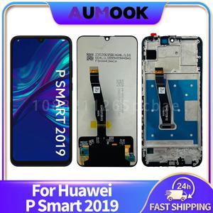 화웨이 P 스마트 2019 LCD 디스플레이 터치 스크린 디지타이저 어셈블리, 프레임 POT-LX1 POT-LX3 LCD 스크린, 수리 부품 교체
