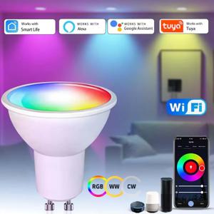 5W 7W 9W 220V 110V Tuya 스마트 WiFi GU10 LED 전구 스포트라이트 Alexa 램프 RGBCW 스마트 라이프 APP 제어는 Alexa Google 홈과 함께 작동합니다.