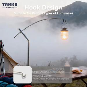 TARKA 분리형 랜턴 스탠드 조절 가능한 초경량 라이트 테이블탑 야외 휴대용 라이트 홀더 캠핑 테이블 램프 랙 액세서리