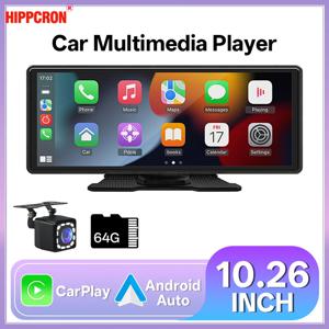 Hippcron 10.26 ''자동차 라디오 화면 멀티미디어 비디오 플레이어 무선 Carplay 안드로이드 자동 Mirrorlink BT AUX TF USB 유니버설