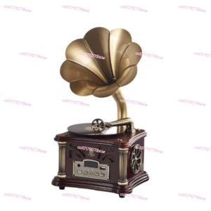 레코드 플레이어 구식 레코드 플레이어 창의적인 블루투스 레트로 축음기 거실 유럽풍 원목 장식품 바이닐