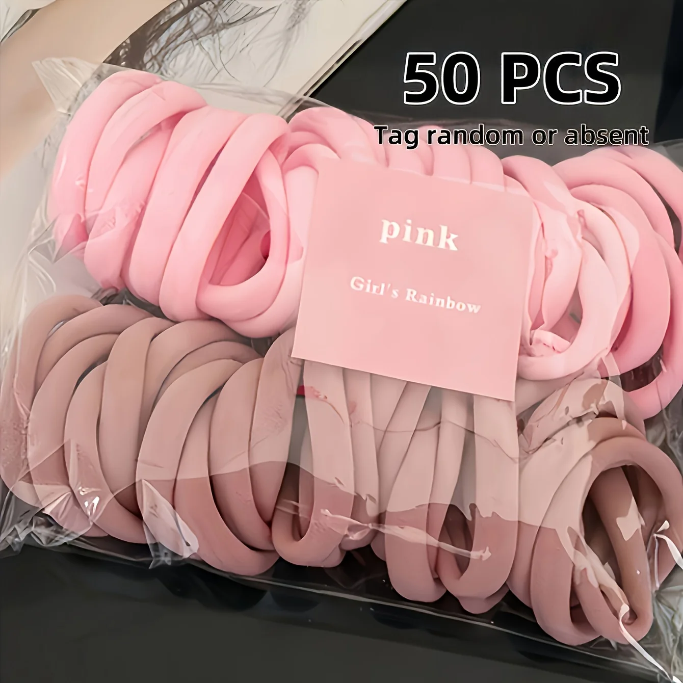 여성용 소프트 핑크 헤어 타이 - 미끄럼 방지 그립 헤어 밴드 파스텔 핑크 헤어 일상용 체육관 파티용 운동 필수품