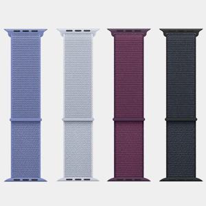 애플 워치 밴드용 나일론 루프 스트랩 46mm 44mm 45mm 40mm 41mm 42mm 팔찌 iWatch 시리즈 11 10 9 SE 8 7 6 5 4 울트라 3 2 49mm