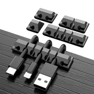 실리콘 케이블 정리기 USB 데이터 케이블 와인더 유연한 케이블 관리 코드 클립 마우스 헤드폰 이어폰 자동차 와이어 홀더