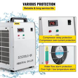 SIHAO ﻿워터 칠러 CW3000 CW5000 CW5200 산업용 워터 칠러 냉각 시스템 CO2 유리 레이저 튜브 쿨러용 6L 물탱크