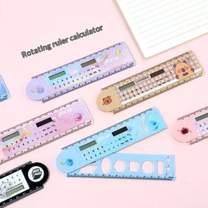 2 in 1 다기능 계산기 및 회전식 자자, 창의적인 DIY 저널 재료, 학생용품, 문구류
