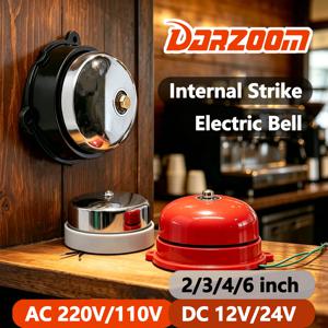 2/3/4/6인치 내부 타격식 전기벨 AC110/220V DC12/24V 고데시벨 큰 소리 알람 초인종 학교 공장 가정용