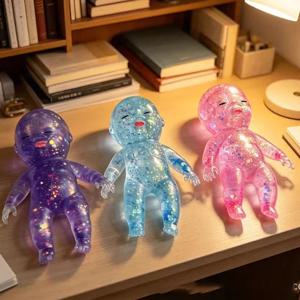 말랑말랑한 말토즈 설탕 글리터 반짝이 스트레스 해소 장난감, 늘어나는 슬로우 라이징 피젯 토이, 성인 스트레스 해소 선물, 홈 데코