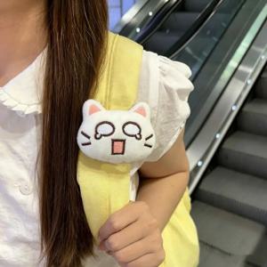 1/2개입 사실적인 부드러운 고양이 인형 플러시 백팩 클립, 매력적인 가방 스트랩 액세서리, 여성 핸드백 장식용 귀여운 장식품