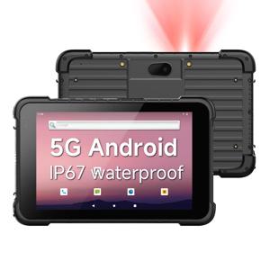 산업용 8인치 인기 러기드 안드로이드 태블릿 IP67 방수, NFC, 5G, GPS, 차량 장착 가능, 2D 바코드 스캔 기능 탑재
