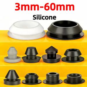 2-50pcs 3mm-60mm 실리콘 플러그 고무 스토퍼 T-플러그 소프트 매치 고탄성 커버 지진 방지 아이렛 소음 감소 내열성