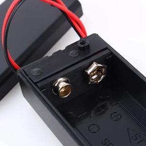 D9 9V 볼트 PP3 배터리 홀더 박스 DC 케이스 (전선 포함) ON/OFF 스위치 커버 내구성 있는 6F22 배터리 전원 박스 장난감 배터리 홀더