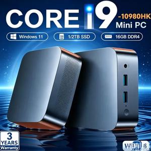 2026 미니 PC 코어 I9 10980HK 윈도우 11 프로 데스크탑 PC 게이밍 컴퓨터 16GB 32GB RAM 1/2TB SSD WiFi6 BT5.2 4K HD 게이밍 미니 PC