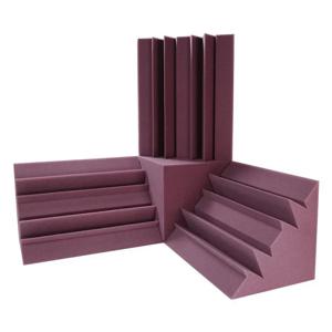 4개 음향 폼, 3개 12x12x24cm 삼각형 베이스 트랩 + 1개 15x15x15cm 큐브 방음 폼 고밀도 코너 유닛