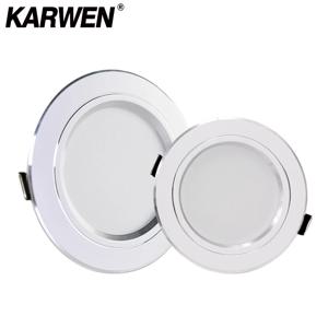KARWEN LED 통 AC 220V 230V 240V 5W 9W 12W 15W 18W 천장 조명 흰색 바디 Led 스포트라이트 거실 주방
