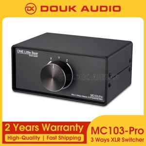 Douk Audio XLR 밸런스드 오디오 컨버터, 스테레오 패시브 선택기 스위처, 1(3)-IN-3(1)-OUT
