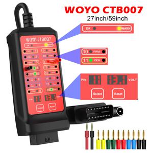 WOYO CTB007 CAN 테스터 박스 12V 24V Obd2 브레이크 아웃 박스, 모든 자동차 자동차 진단 도구 용 27/59in 케이블 포함