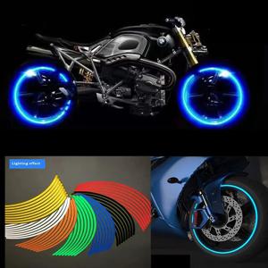16pcs 휠 스티커 반사 림 스트라이프 테이프 자전거 오토바이 스티커 혼다 가와사키 Z750 Z800 For YAMAHA MT07