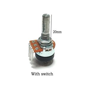 2PCS RV16S 단일 전위차계 WHT148 스위치 포함 20mm B5K B10K B50K B500K 증폭기 오디오 5k 10k 50k 500k