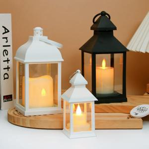 휴대용 LED 촛불 램프 밤 캠핑 텐트 등불 야외 정원 책상 휴일 분위기 복고풍 야간 조명 장식 램프