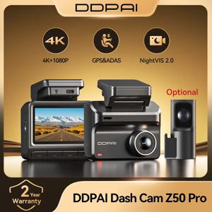 DDPAI Z50 Pro 4K UHD 3인치 IPS 디스플레이 내장 GPS ADAS 듀얼 채널 차량용 DVR Wi-Fi 24시간 주차 모니터링 기능 탑재 블랙박스