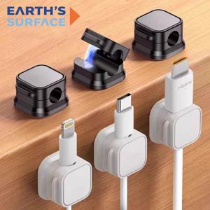 자석 케이블 클립 와인더 홀더 접착식 와이어 정리기 코드 케이블 정리기 USB 충전 케이블 와인더 사무실 데스크탑 가정용