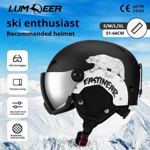 LUMDEER 겨울 스키 헬멧 일체형 성인용 유니버설 스노우 헬멧 스케이팅 스키 소녀 남성용 스노우보드 야외 스포츠 헬멧 2026