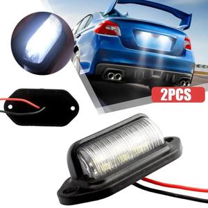 2개입 6 LED 자동차 번호판등 SUV 트럭 트레일러 밴 태그 스텝 램프 화이트 전구 자동차 용품 번호판등