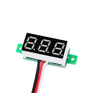 4pcs 디지털 미니 디지털 전압계 0.28인치 3라인 0-100V 디지털 전압계 게이지 테스터 LED 디스플레이 패널 전압계