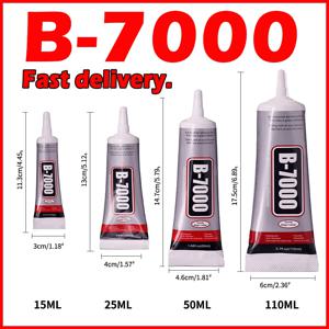 1/2pcs 15/25/50/110ML B7000 투명 접촉식 전화 수리 접착제 범용 Xyun 유리 플라스틱 DIY 접착제 (정밀 애플리케이터 포함)